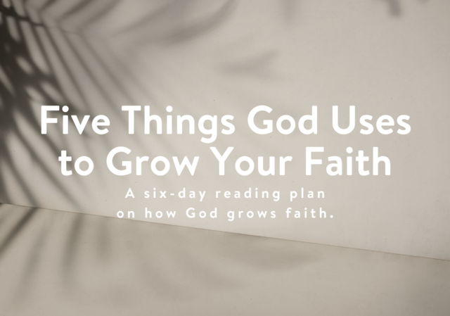 five things god uses to grow your faith a six day reading plan on how god grows faith
