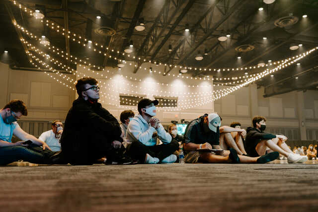 students attending insideout wearing masks