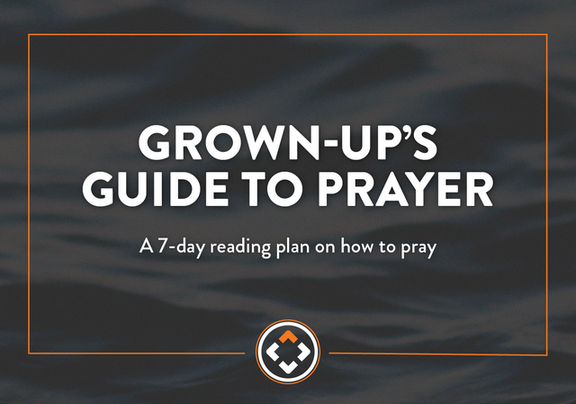Grown up's guide to prayer reading plan graphic