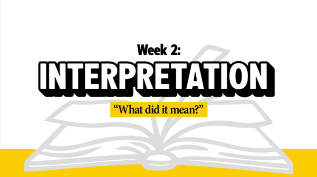 Methods - Week 2, Interpretation