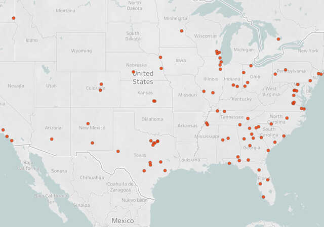 map of north point partner church locations